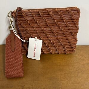 Lucky Brand Tan Woven Clutch